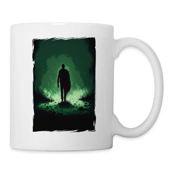 Zombie Illustration Minimalistisches Design - Tasse - Weiß - Rechts