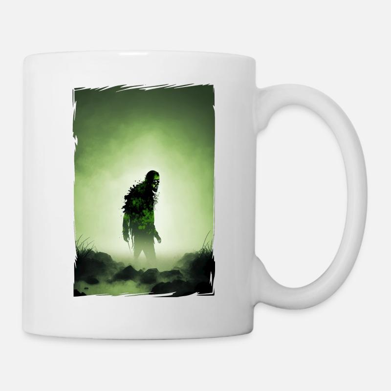 Zombie Illustration Minimaliste Design - Mug blanc - blanc