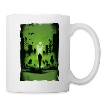 Zombie Illustration Minimalistisches Design - Tasse - Weiß - Rechts