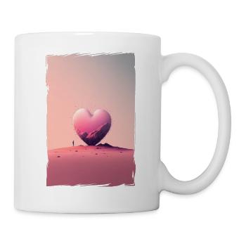 Liebe Illustration Minimalistisches Design - Tasse - Weiß - Rechts