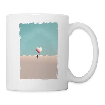 Liebe Illustration Minimalistisches Design - Tasse - Weiß - Rechts