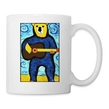 Bear Guitar Wildlife Musician Forest Animal Zoo Animal - Mug - white - Right