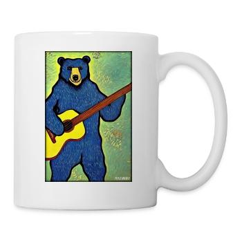 Bear Guitar Wildlife Musician Forest Animal Zoo Animal - Mug - white - Right
