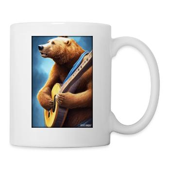 Bear Guitar Wildlife Musician Forest Animal Zoo Animal - Mug - white - Right
