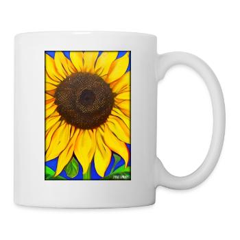 Astéracées de tournesol Fleur Printemps Prairie Verte - Mug blanc - blanc - Droite