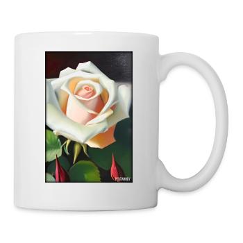 Rose Rose Fleur Spring Meadow Green - Mug blanc - blanc - Droite