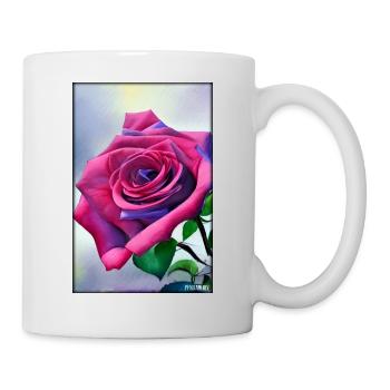 Rose Rose Fleur Spring Meadow Green - Mug blanc - blanc - Droite