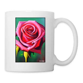 Rose Rose Fleur Spring Meadow Green - Mug blanc - blanc - Droite