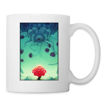 Rose Rose Fleur Spring Meadow Green - Mug blanc - blanc - Droite