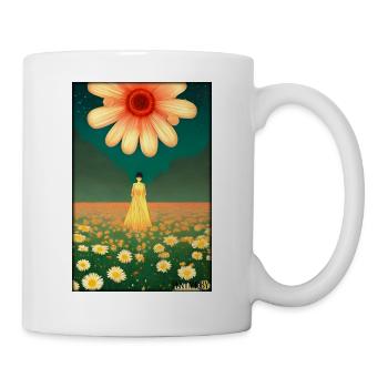 Margerite Asteraceae Fleur Printemps Prairie Verte - Mug blanc - blanc - Droite