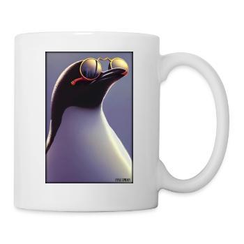 Pingouin Lunettes de soleil Faune Oiseau de mer - Mug blanc - blanc - Droite
