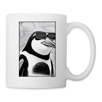 Pingouin Lunettes de soleil Faune Oiseau de mer - Mug blanc - blanc - Droite