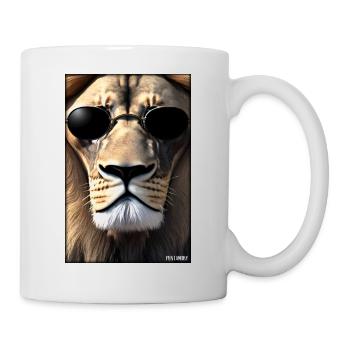 Lunettes de soleil Lion Big Cat Animal sauvage Tête de lion - Mug blanc - blanc - Droite