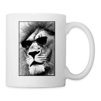Lunettes de soleil Lion Big Cat Animal sauvage Tête de lion - Mug blanc - blanc - Droite