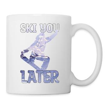 Snowboard Snowboarder Spruch Ski Geschenk - Tasse - Weiß - Rechts