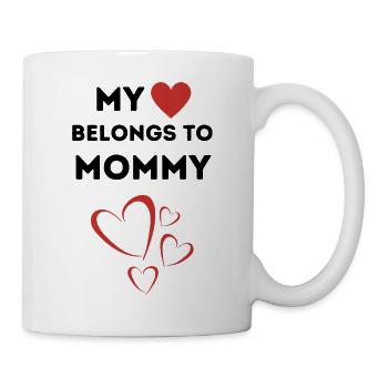 My heart belongs to mom I love my mom Vale - Mug - white - Right