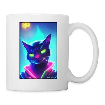 Space Cyber Cat Future Pet Cat Love - Mug blanc - blanc - Droite
