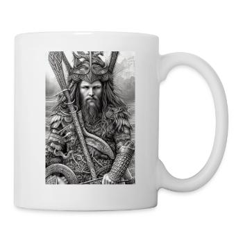 Wickinger Kämpfer in Voller Uniform - Tasse - Weiß - Rechts