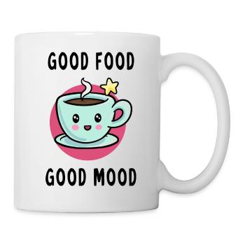 Good food good mood bonne nourriture bonne humeur - Mug blanc - blanc - Droite