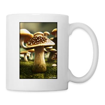 Pilze Wald Natur Herbst Naturliebe Wandern - Tasse - Weiß - Rechts
