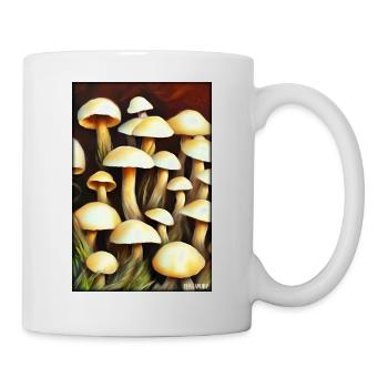 Pilze Wald Natur Herbst Naturliebe Wandern - Tasse - Weiß - Rechts