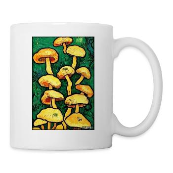 Pilze Wald Natur Herbst Naturliebe Wandern - Tasse - Weiß - Rechts