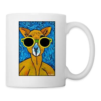 Känguru Sonnenbrille Zoo Tiere Natur Wildtier Zoo - Tasse - Weiß - Rechts