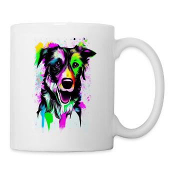 Art de chien chien - Mug blanc - blanc - Droite