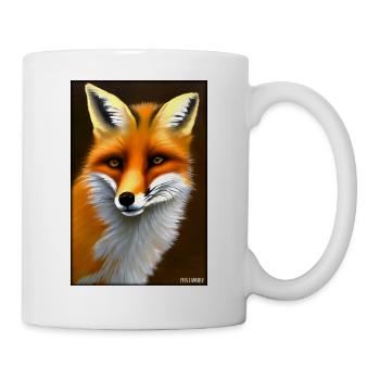 Fuchs Tierwelt Waldtier Tiere Wildnis - Tasse - Weiß - Rechts