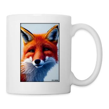Fuchs Tierwelt Waldtier Tiere Wildnis - Tasse - Weiß - Rechts