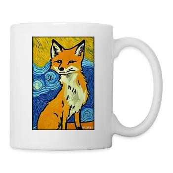 Fuchs Tierwelt Waldtier Tiere Wildnis - Tasse - Weiß - Rechts