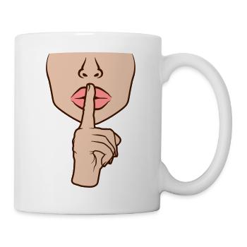 Gesture be quiet wife - Mug - white - Right