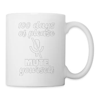 100 days of school mute gift - Mug - white - Right