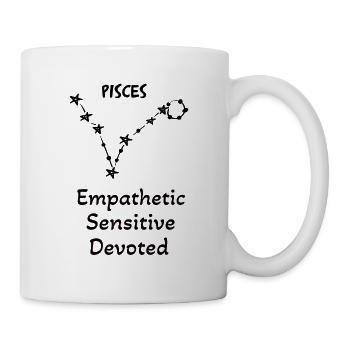 Geschenk astrologischer Zeichenfisch - Tasse - Weiß - Rechts