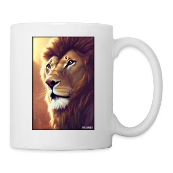 Lion Big Cat Wild Animal Lion's Head Lion's Mane Animal - Mug - white - Right