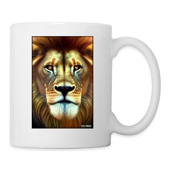 Lion Big Cat Wild Animal Lion's Head Lion's Mane Animal - Mug - white - Right