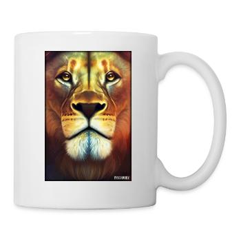 Lion Big Cat Wild Animal Lion's Head Lion's Mane Animal - Mug - white - Right