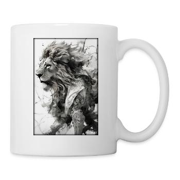 Lion Big Cat Wild Animal Lion's Head Lion's Mane Animal - Mug - white - Right