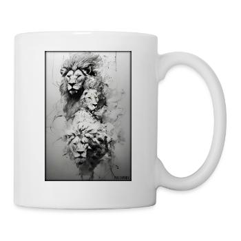 Lion Big Cat Wild Animal Lion's Head Lion's Mane Animal - Mug - white - Right