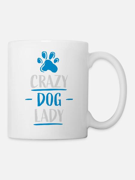 crazy dog lady quote - Mug - white