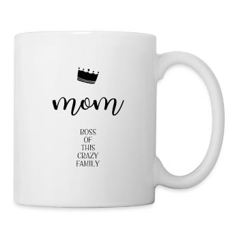 MOM Boss of this crazy family - Tasse - Weiß - Rechts