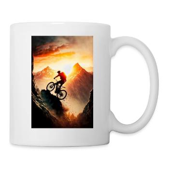 Mountain Sports Mountain Bike Downhill Graphics - Mug - white - Right