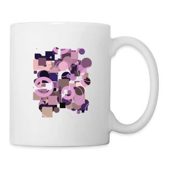 Abstrakte geometrische Formen - Tasse - Weiß - Rechts
