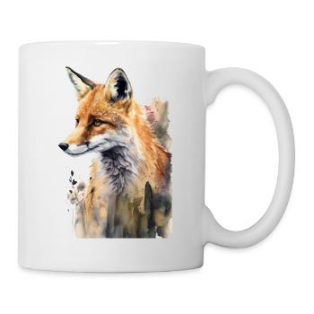 Fox Portrait Watercolors - Mug - white - Right