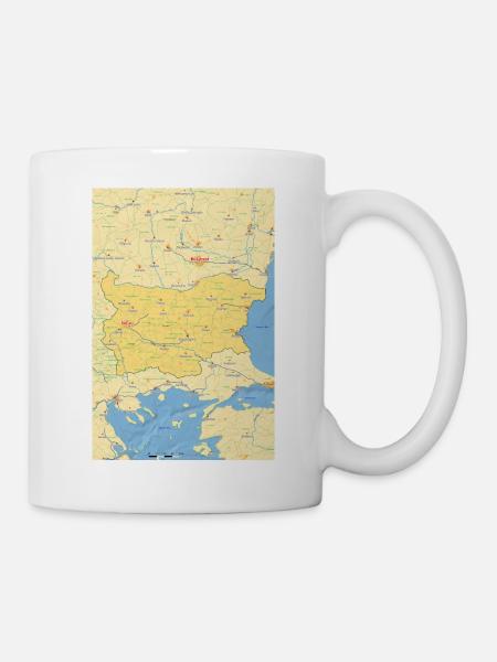 Bulgarien Karte - Tasse - Weiß