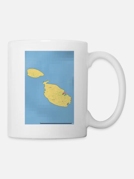 Malta Map - Mug - white