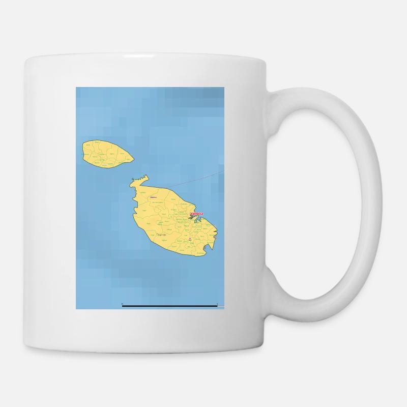 Malta Map - Mug - white