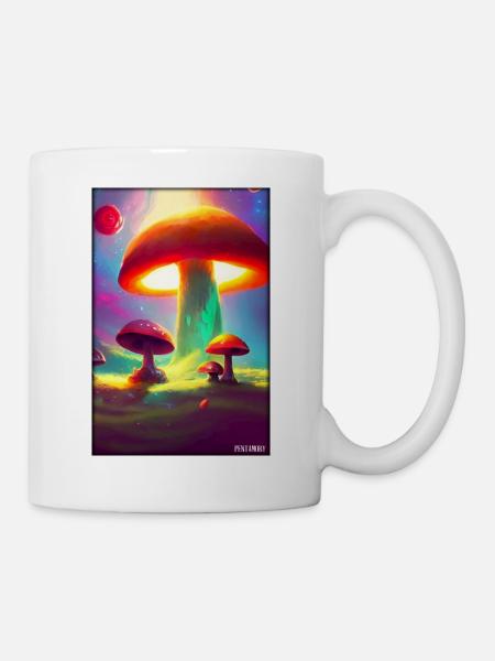 Mushrooms Forest Nature Autumn Nature Love of Nature Hiking - Mug - white