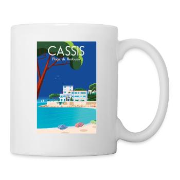 CASSIS Plage de Bestouan - Mug blanc - blanc - Droite