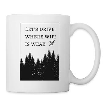 Van life with no signal - Mug blanc - blanc - Droite